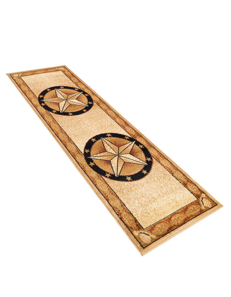 Ivory Brown 2' x 6' 1 Pioneer Runner Area Rug