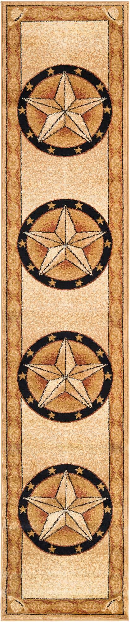 Ivory Brown 2' x 10' Pioneer Runner Area Rug