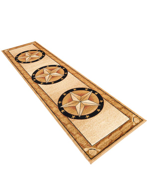 Ivory Brown 2' 11 x 12' Pioneer Runner Area Rug