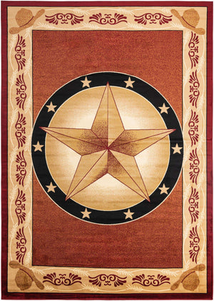 Red 10' x 14' 1 Pioneer Rectangle Area Rug