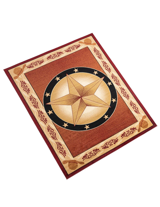 Red 9' x 12' Pioneer Rectangle Area Rug