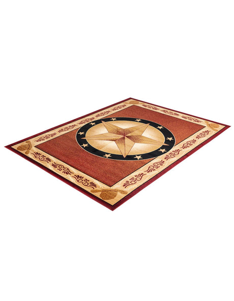 Red 7' 1 x 10' Pioneer Rectangle Area Rug Classic Southwestern Motif Durable Stain Resistant Easy Clean Carpet for Traditional Interior Decor for Sale at Rug Engine