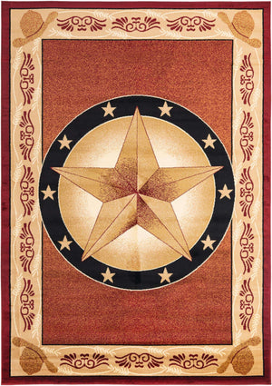 Red 7' 1 x 10' Pioneer Rectangle Area Rug