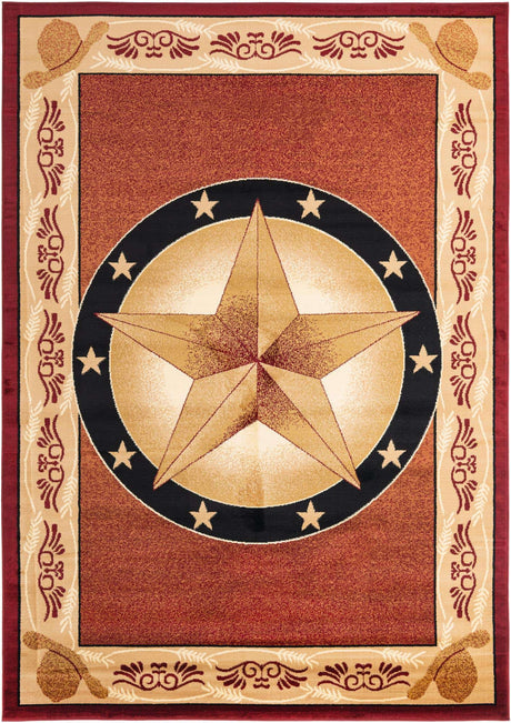 Red 7' 1 x 10' Pioneer Rectangle Area Rug