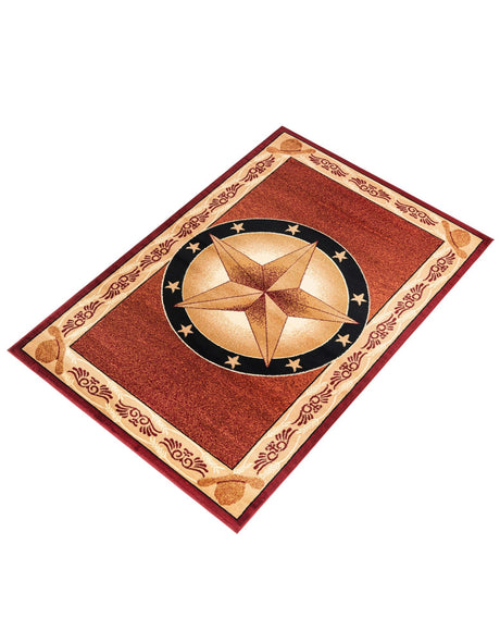 Red 5' 3 x 8' Pioneer Rectangle Area Rug