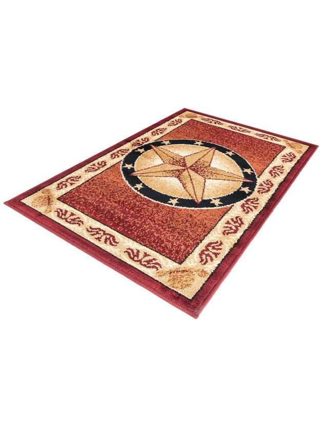 Red 2' x 3' 1 Pioneer Rectangle Area Rug