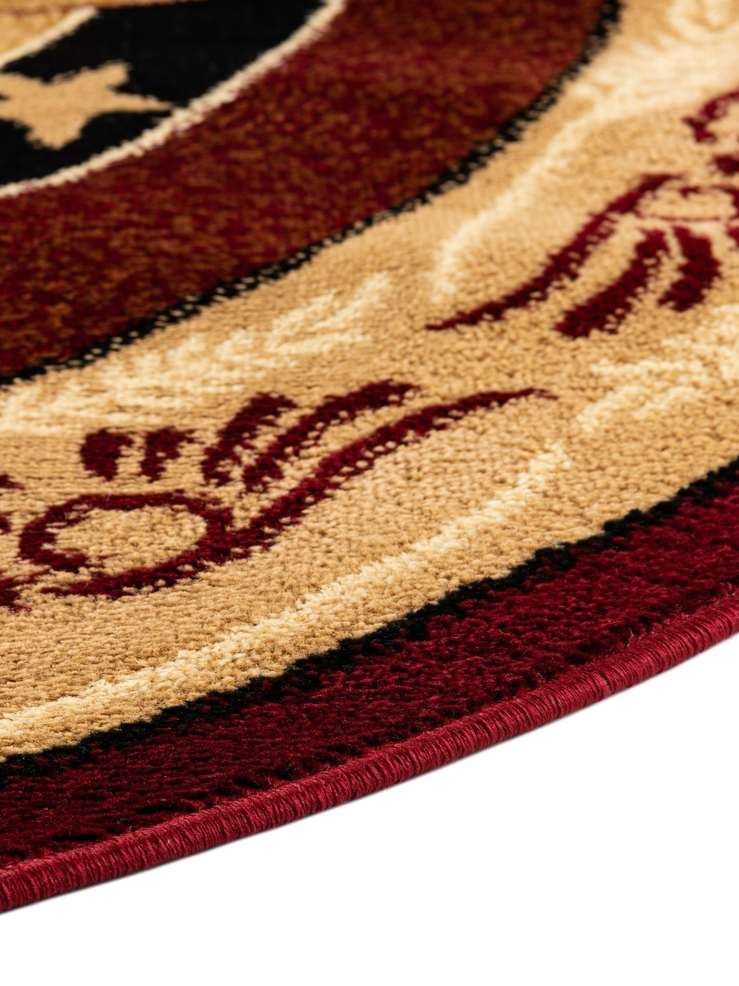 Red 5' 3 x 5' 3 Pioneer Round Area Rug