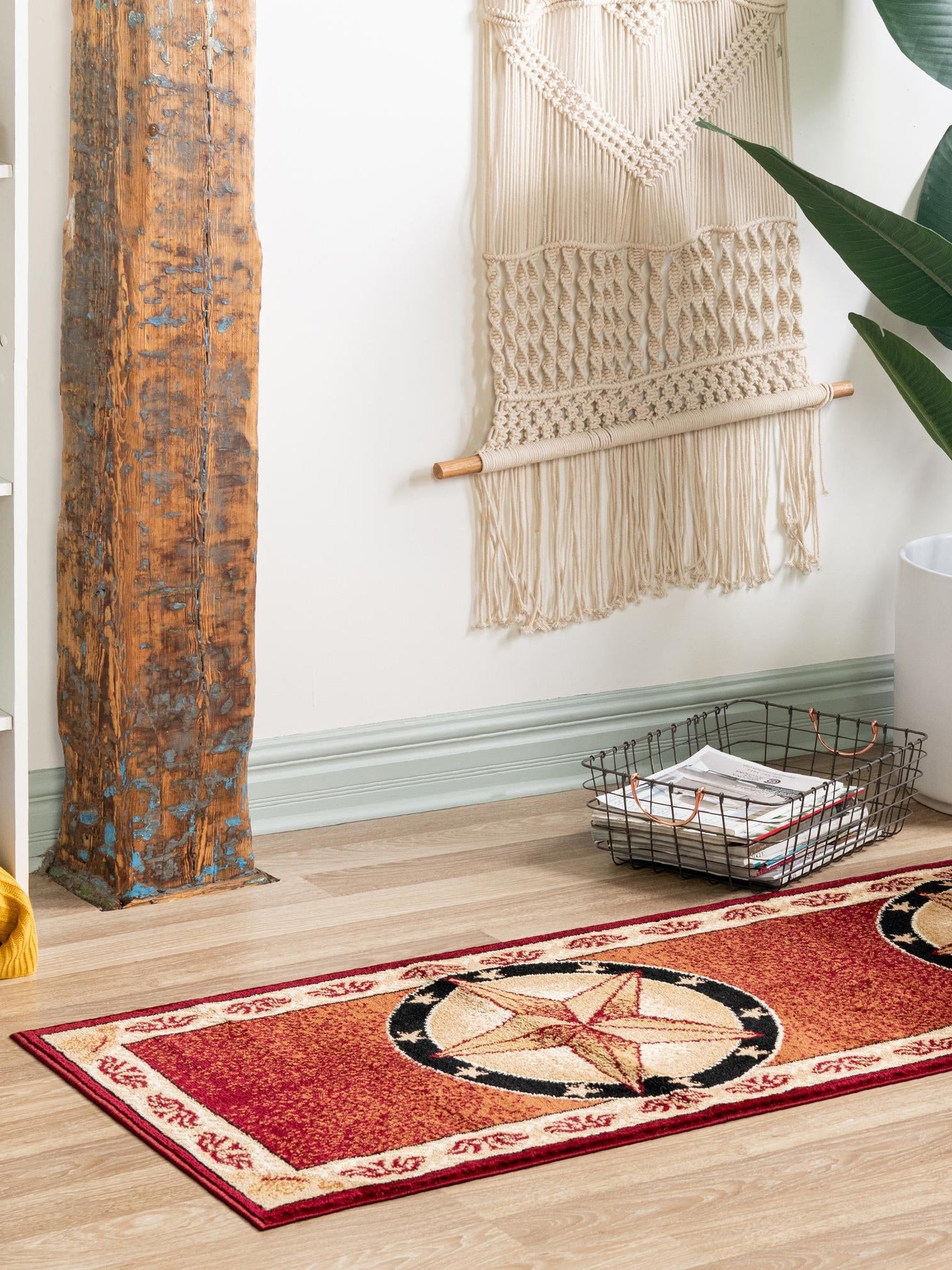 Red 2' x 6' 1 Pioneer Runner Area Rug