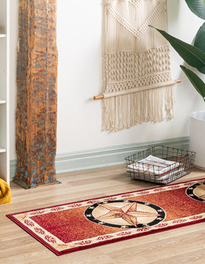 Red 2' x 6' 1 Pioneer Runner Area Rug