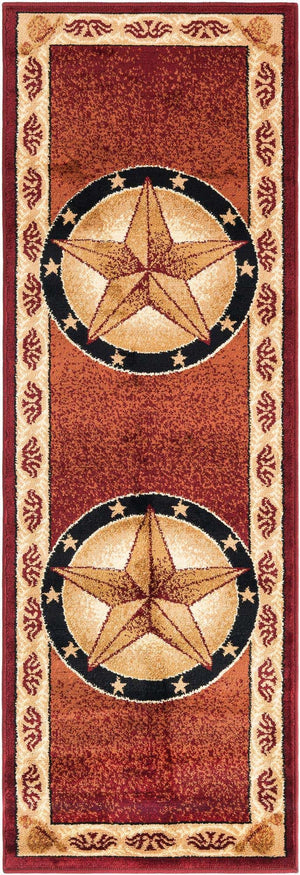 Red 2' x 6' 1 Pioneer Runner Area Rug