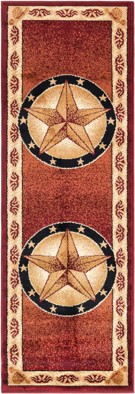Red 2' x 6' 1 Pioneer Runner Area Rug