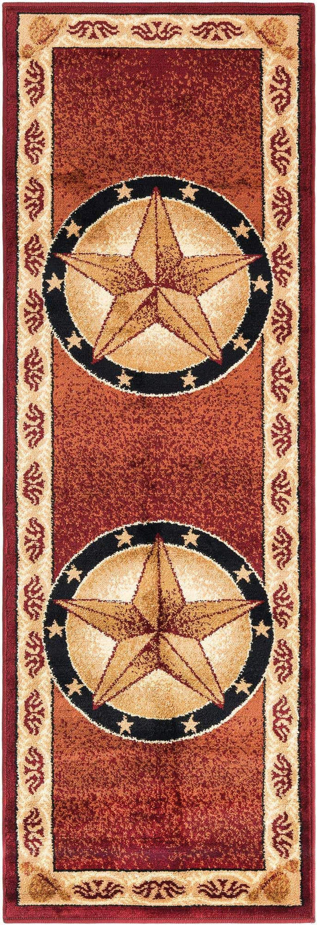 Red 2' x 6' 1 Pioneer Runner Area Rug