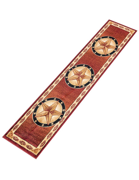 Red 2' x 8' Pioneer Runner Area Rug Classic Southwestern Motif Durable Stain Resistant Easy Clean Carpet for Traditional Interior Decor for Sale at Rug Engine