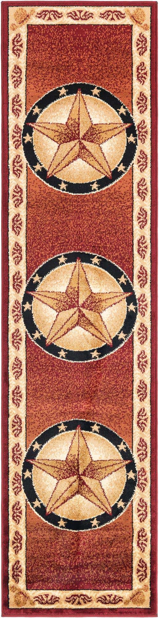 Red 2' x 8' Pioneer Runner Area Rug