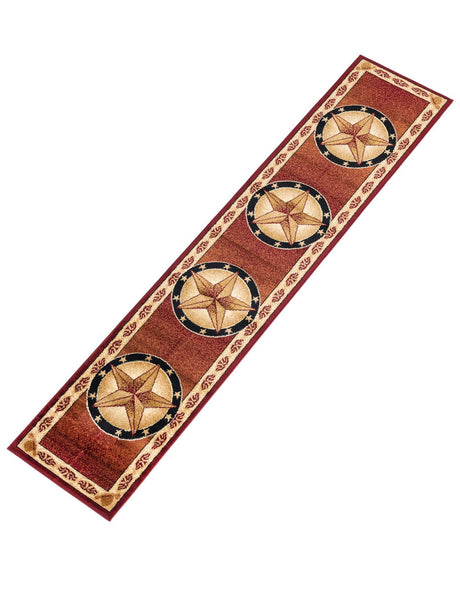 Red 2' x 10' Pioneer Runner Area Rug Classic Southwestern Motif Durable Stain Resistant Easy Clean Carpet for Traditional Interior Decor for Sale at Rug Engine