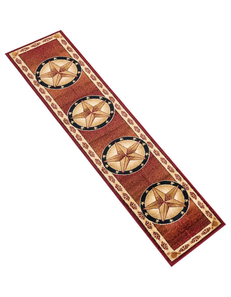 Red 2' x 10' Pioneer Runner Area Rug