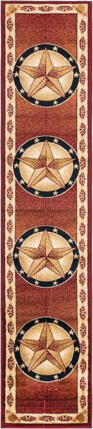 Red 2' x 10' Pioneer Runner Area Rug