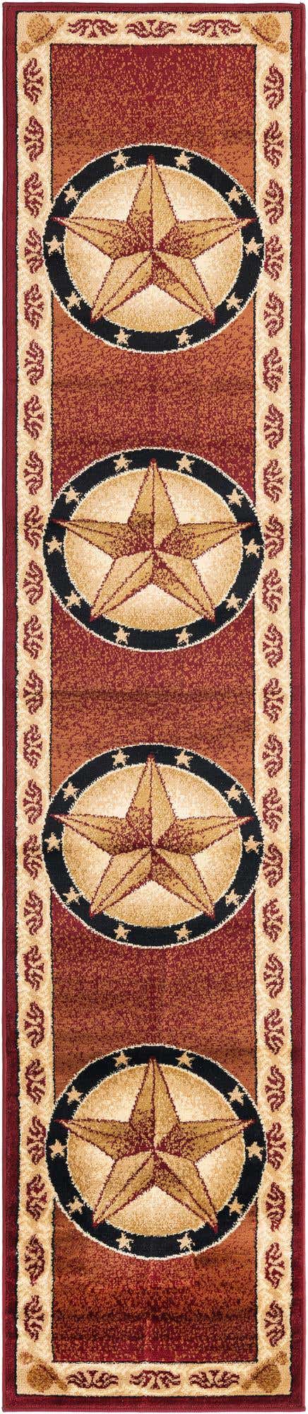 Red 2' x 10' Pioneer Runner Area Rug