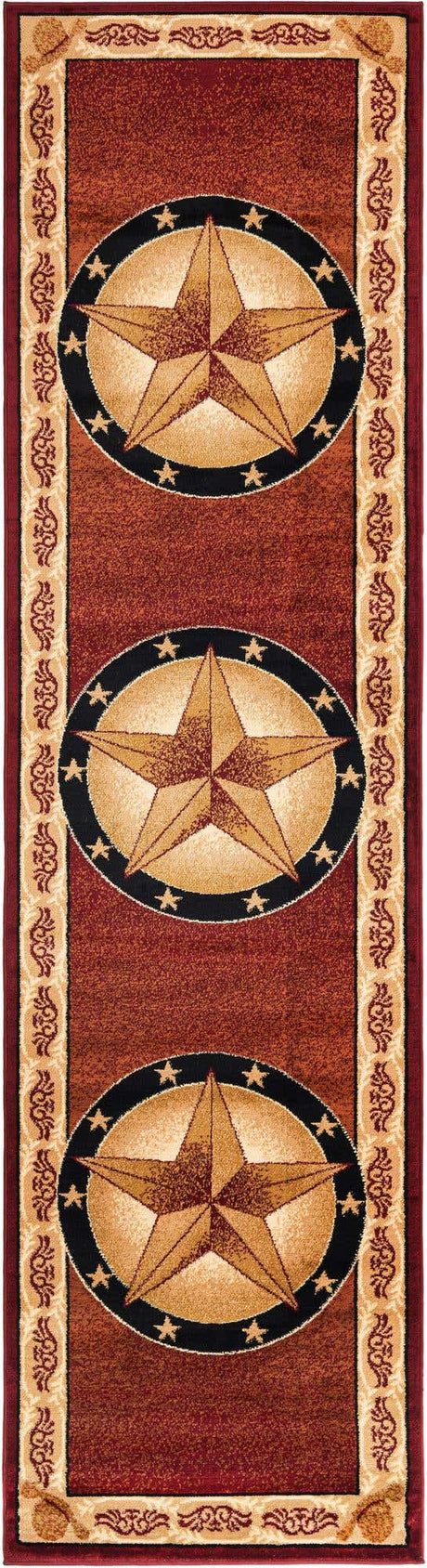Red 2' 11 x 12' Pioneer Runner Area Rug