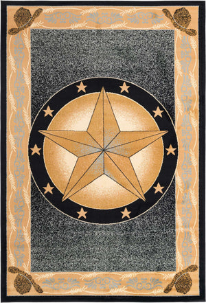 Blue 6' 1 x 9' Pioneer Rectangle Area Rug