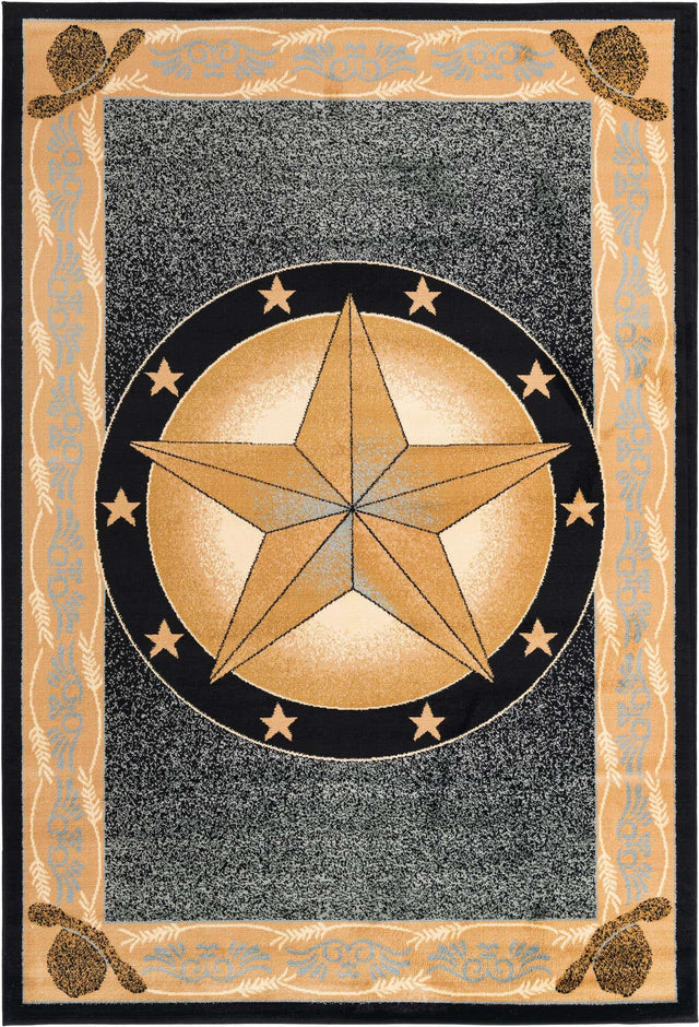 Blue 6' 1 x 9' Pioneer Rectangle Area Rug