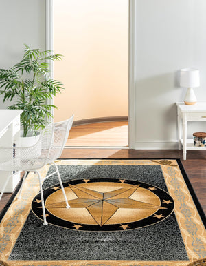 Blue 5' 3 x 8' Pioneer Rectangle Area Rug