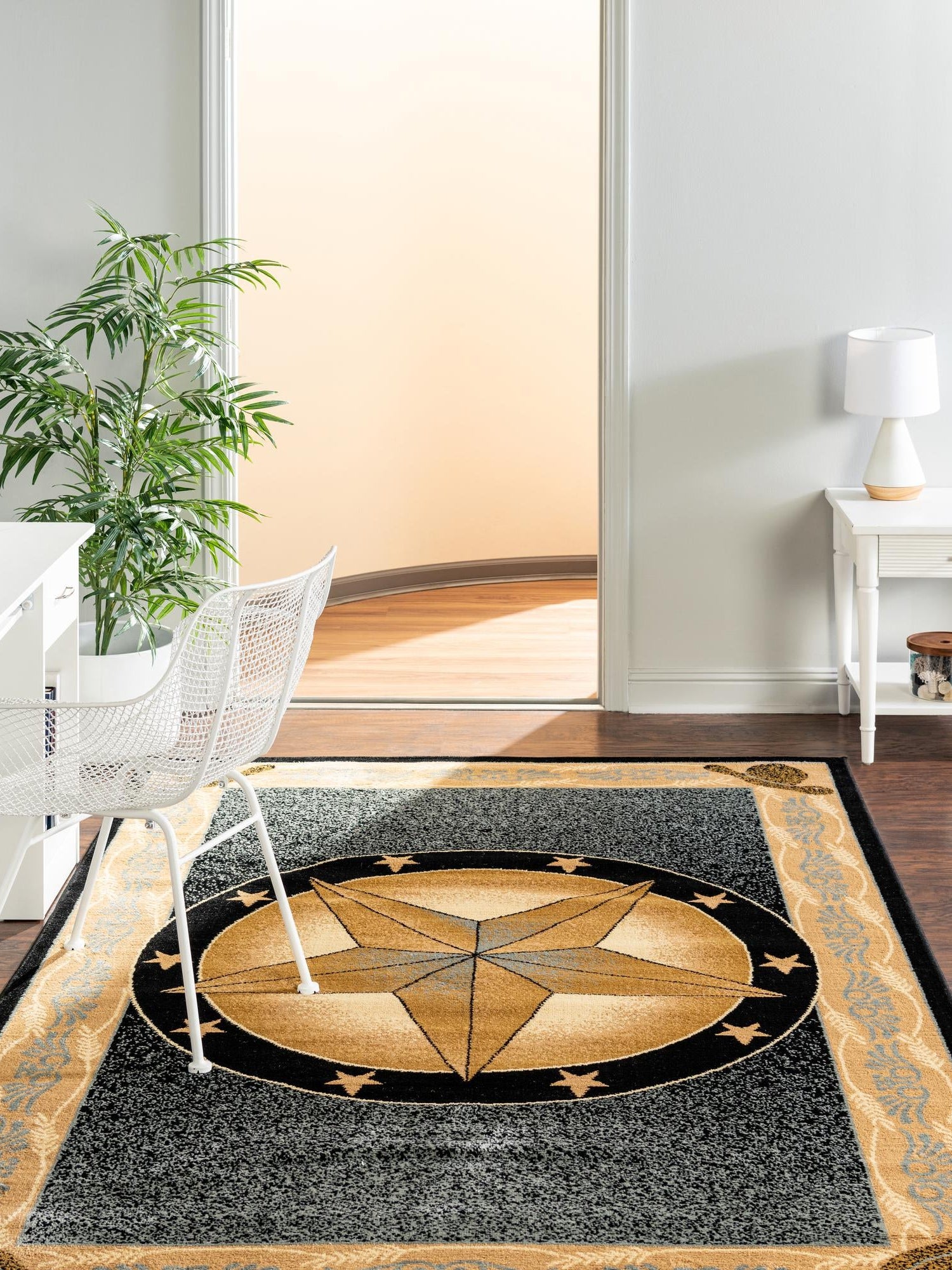 Blue 6' 1 x 9' Pioneer Rectangle Area Rug