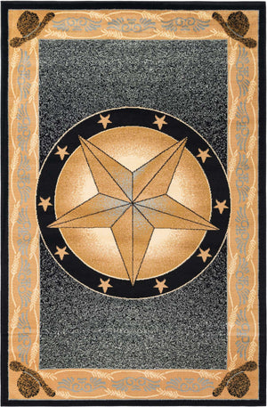 Blue 5' 3 x 8' Pioneer Rectangle Area Rug