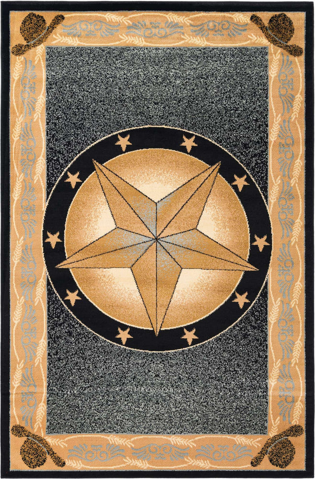 Blue 5' 3 x 8' Pioneer Rectangle Area Rug