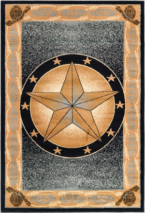 Blue 4' 1 x 6' 1 Pioneer Rectangle Area Rug