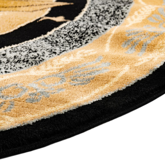 Blue 7' 10 x 7' 10 Pioneer Round Area Rug