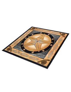 Blue 5' 3 x 5' 3 Pioneer Square Area Rug