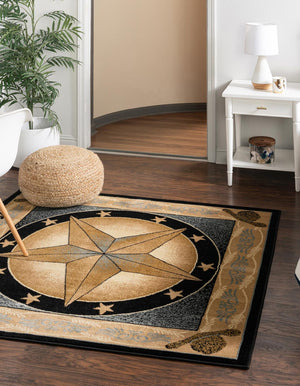 Blue 7' 10 x 7' 10 Pioneer Square Area Rug