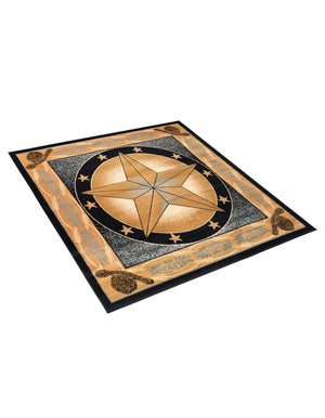 Blue 5' 3 x 5' 3 Pioneer Square Area Rug