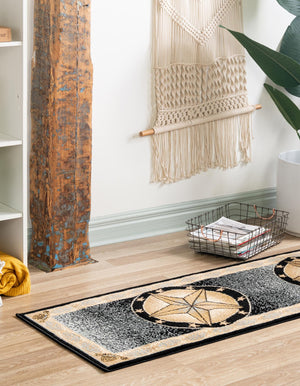 Blue 2' 11 x 12' Pioneer Runner Area Rug