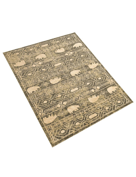 Green 9' x 12' Pioneer Rectangle Area Rug Classic Southwestern Motif Durable Stain Resistant Easy Clean Carpet for Traditional Interior Decor for Sale at Rug Engine