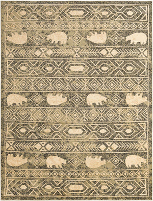 Green 9' x 12' Pioneer Rectangle Area Rug