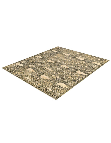 Green 7' 1 x 10' Pioneer Rectangle Area Rug Classic Southwestern Motif Durable Stain Resistant Easy Clean Carpet for Traditional Interior Decor for Sale at Rug Engine