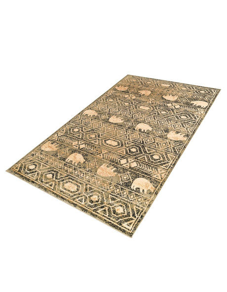 Green 5' 3 x 8' Pioneer Rectangle Area Rug Classic Southwestern Motif Durable Stain Resistant Easy Clean Carpet for Traditional Interior Decor for Sale at Rug Engine