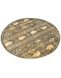 Green 7' 10 x 7' 10 Pioneer Round Area Rug