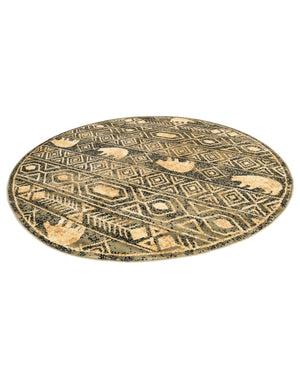 Green 5' 3 x 5' 3 Pioneer Round Area Rug