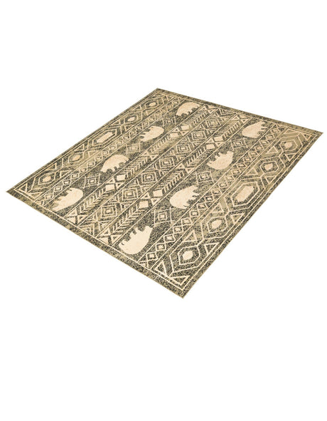 Green 7' 10 x 7' 10 Pioneer Square Area Rug Classic Southwestern Motif Durable Stain Resistant Easy Clean Carpet for Traditional Interior Decor for Sale at Rug Engine