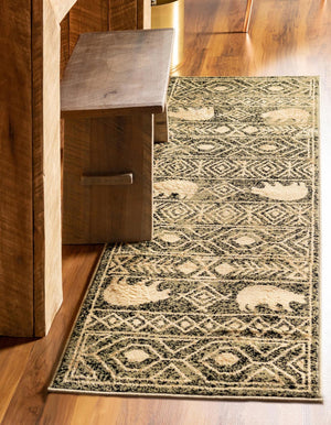Green 2' x 10' Pioneer Runner Area Rug