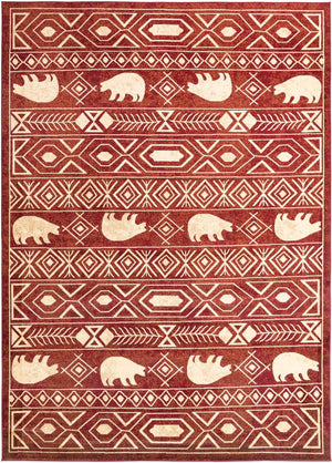 Red 10' x 14' 1 Pioneer Rectangle Area Rug