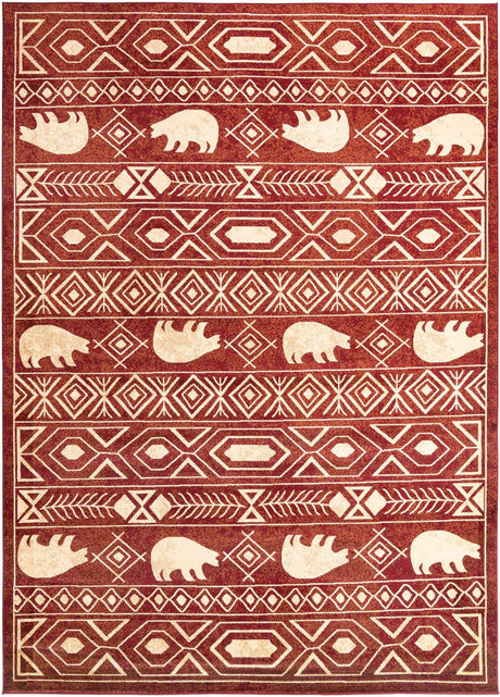 Red 10' x 14' 1 Pioneer Rectangle Area Rug