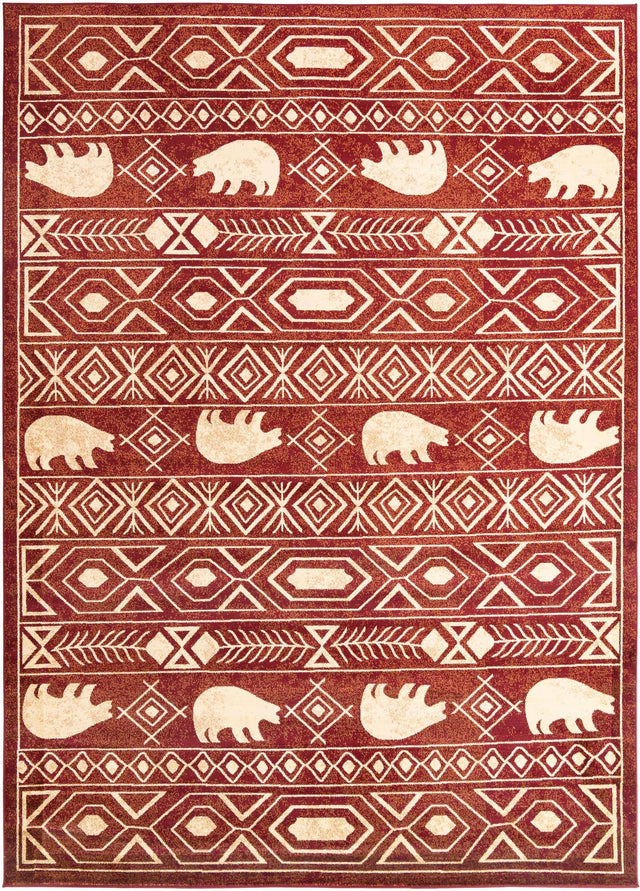 Red 10' x 14' 1 Pioneer Rectangle Area Rug