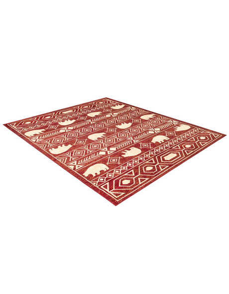 Red 7' 10 x 10' Pioneer Rectangle Area Rug