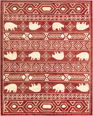 Red 7' 10 x 10' Pioneer Rectangle Area Rug