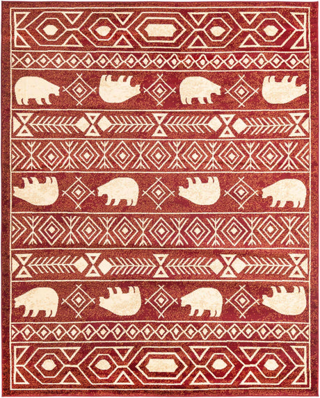 Red 7' 10 x 10' Pioneer Rectangle Area Rug