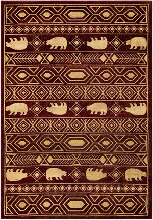 Red 6' 1 x 9' Pioneer Rectangle Area Rug